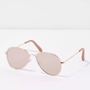 American eagle AEO rose gold aviator sunglasses